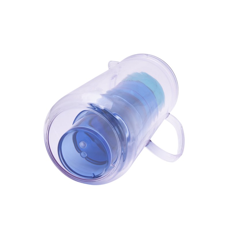 3-Quart Acrylic Pitcher with 14-Ounce Stackable Tumblers - Blue