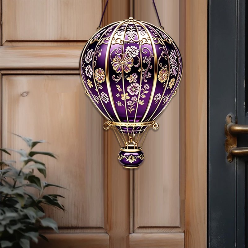 Hot Air Balloon Acrylic Ornament - Window & Garden Hanging Decor - Variation of THIS listing