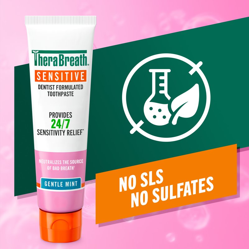 Sensitive Teeth Toothpaste, 24/7 Relief, SLS-Free Gentle Mint, 4 oz