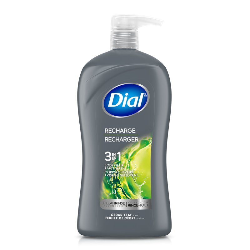 Dial Recharge 3-in-1 Men's Body Wash - Cedar Leaf Scent, 32 fl oz