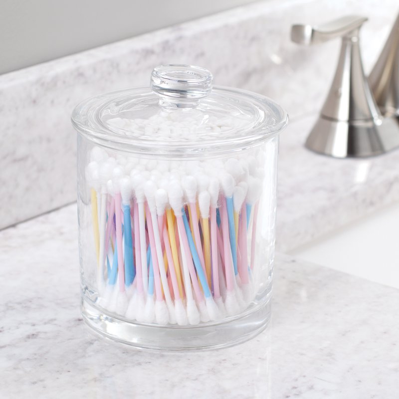 Small Glass Apothecary Vanity Jar with Lid - Clear, Single
