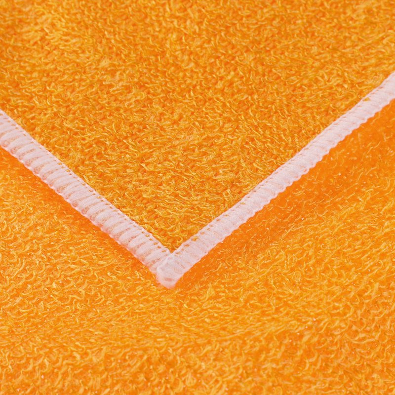 12 Pcs Microfiber Kitchen Cloths - Absorbent Rayon Bamboo Towel 7" x 9" - Orange