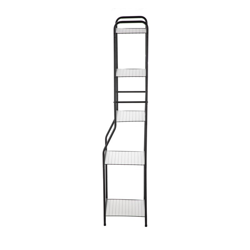Mainstays Steel 5-Shelf Bathroom Storage Tower Unit - Matte Black, Variation of THIS listing