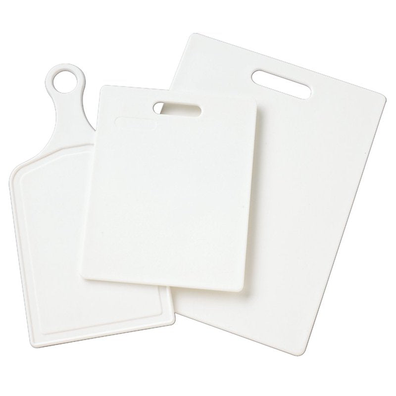 3-Piece Poly Cutting Board Set - Reversible, Dishwasher Safe
