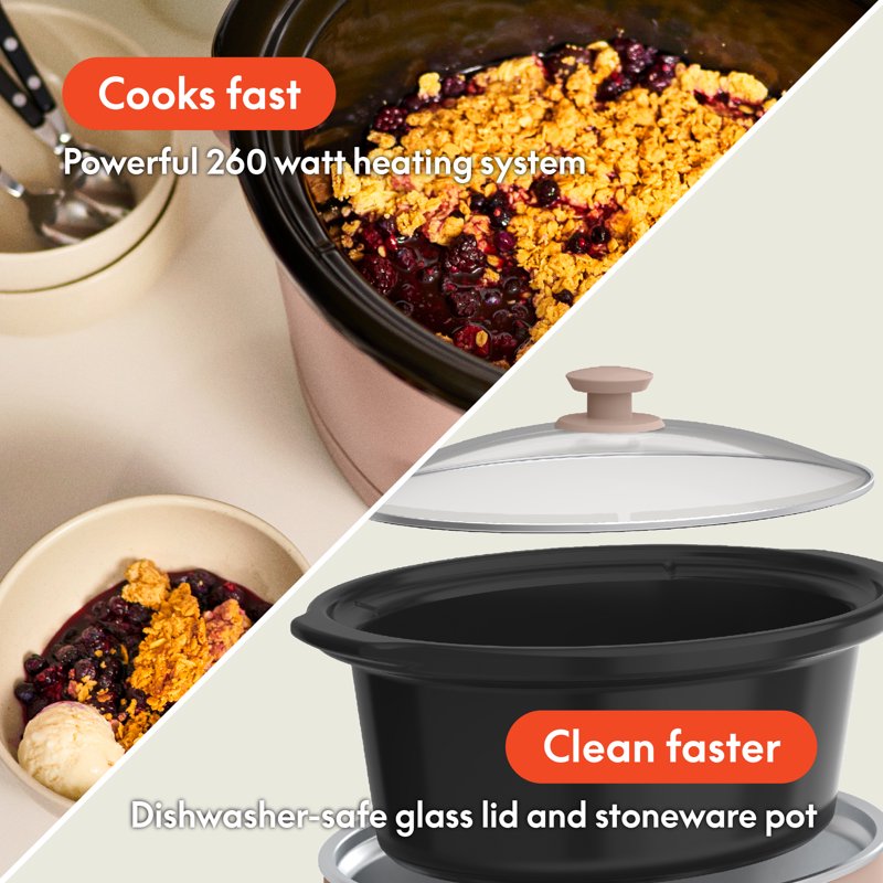 6 Qt Programmable Slow Cooker with Nonstick Coating - Blossom