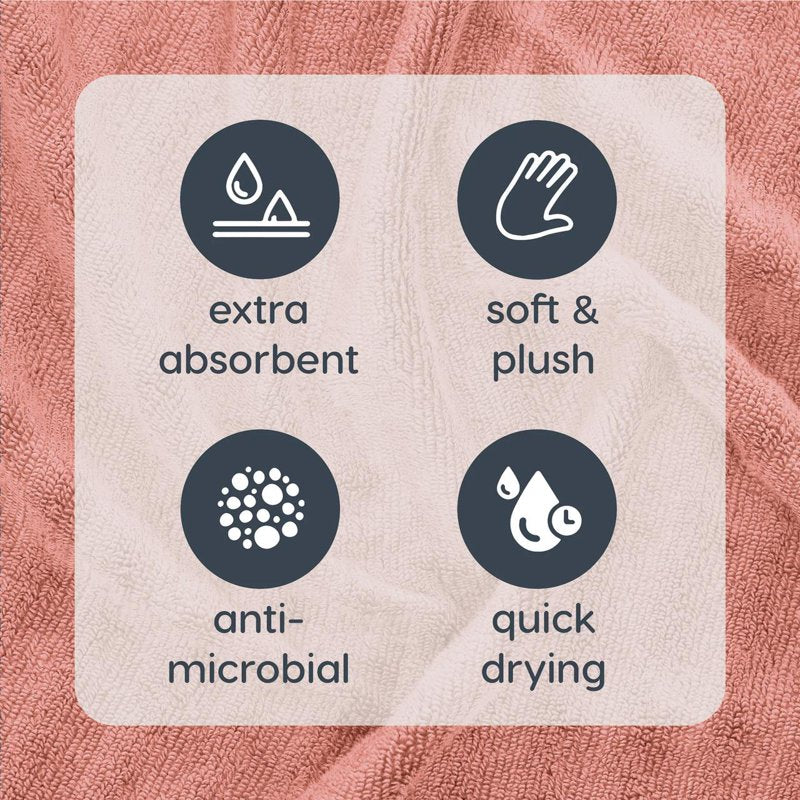 Mainstays Performance Cotton Bath Sheet - Terracotta Dream 62 x 30 Inches