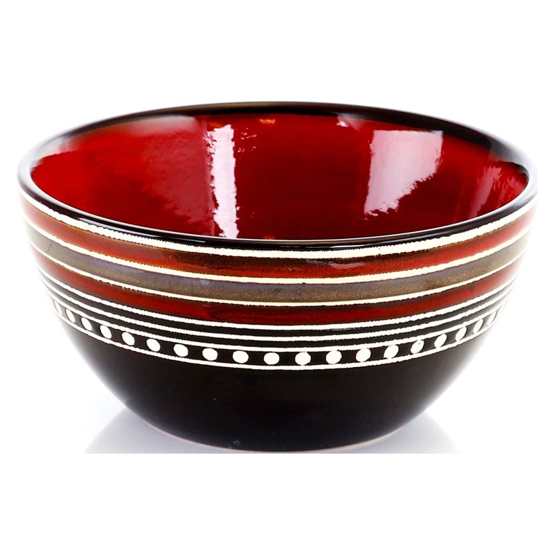 16 Piece Double Bowl Dinnerware Set - Red