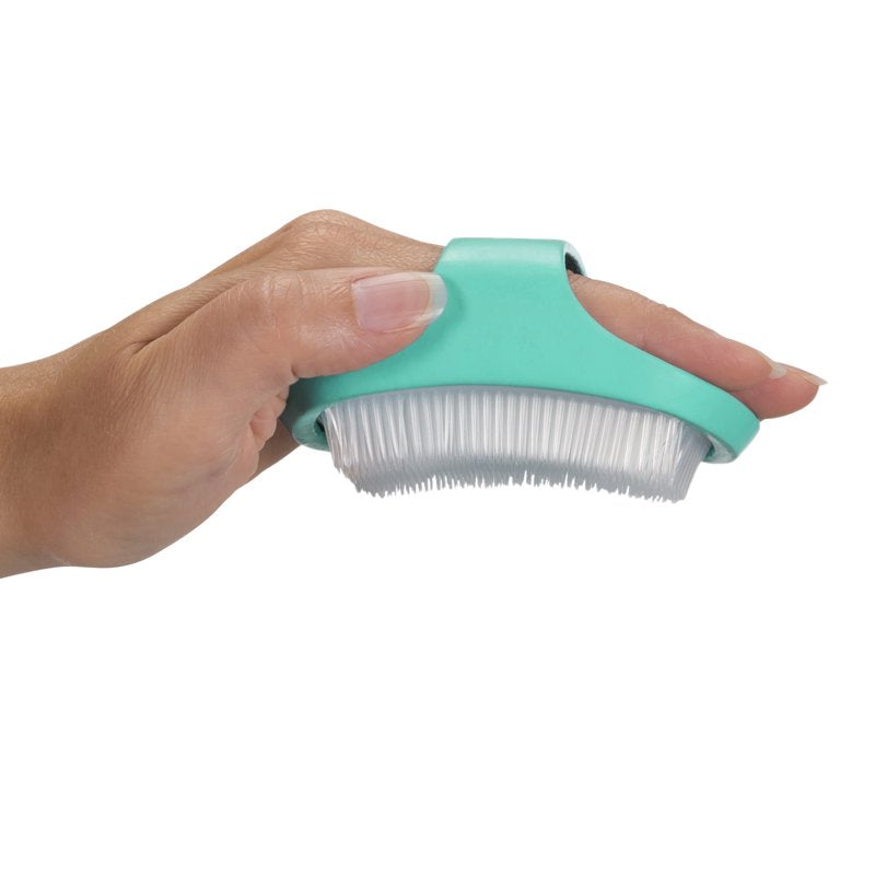 Cradle Cap Soft Bristle Brush for Babies - Aqua