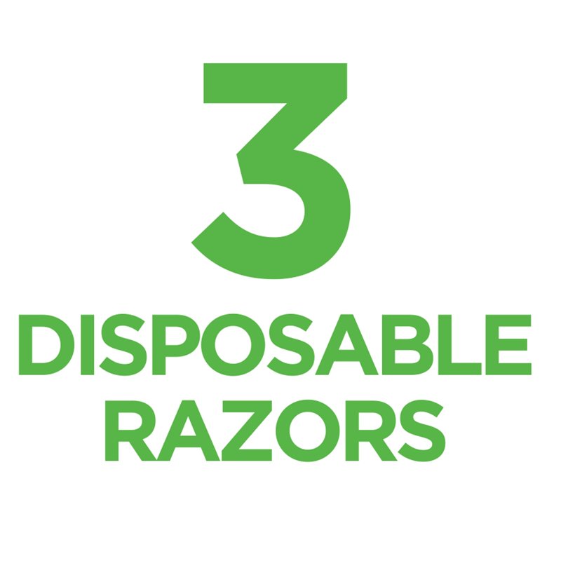 Men's 3-Blade Sensitive Disposable Razors - 3 Count