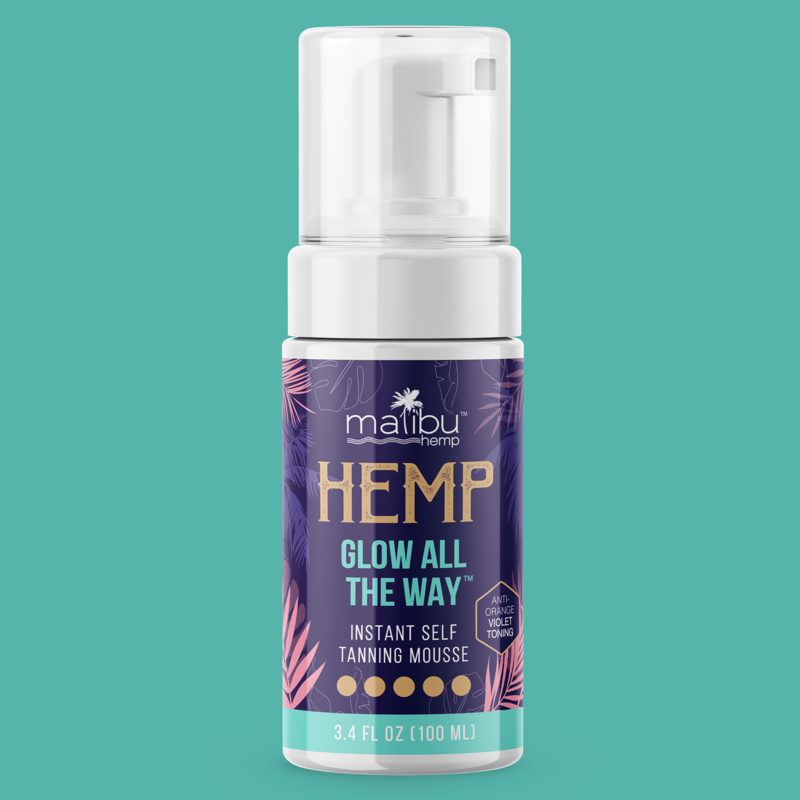 Hemp Sunless Tanning Mousse - Dark Violet Bronzer, 3.4 fl oz