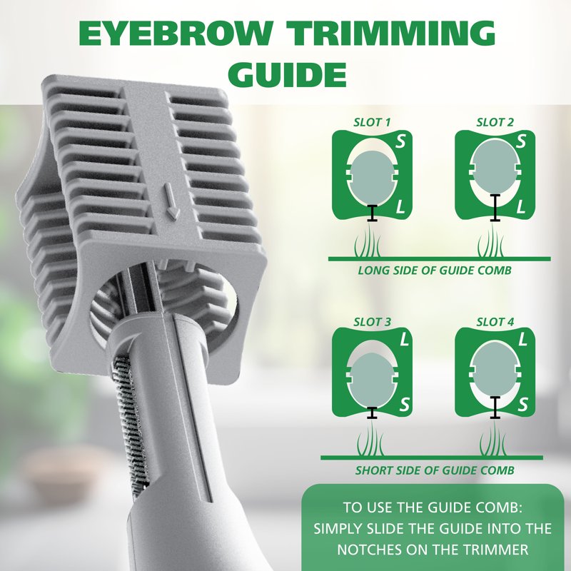 Cordless Rechargeable Face & Body Trimmer for Women - 4 Heads