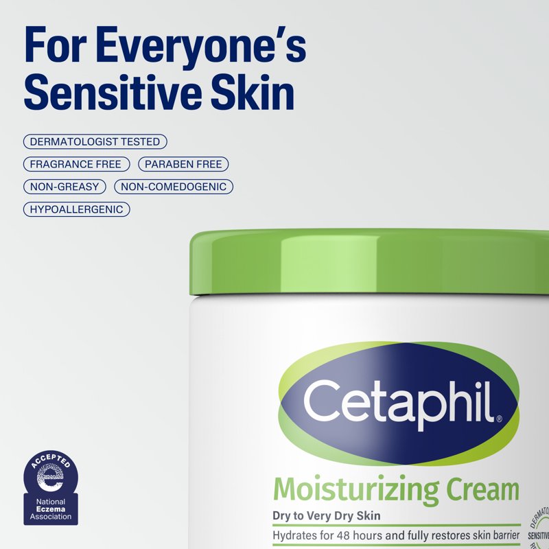 Moisturizing Cream for Very Dry Sensitive Skin - Fragrance-Free Body Lotion