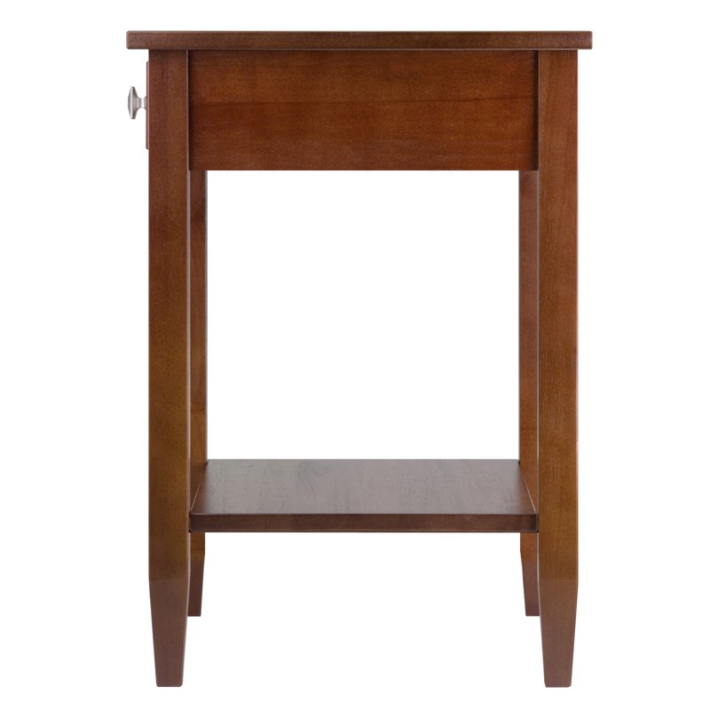 Richmond Accent End Table - Walnut Finish with Storage