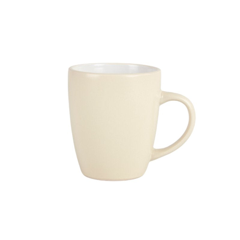 16-Piece Two Tone Coupe Dinnerware Set - Tan/White & Beige