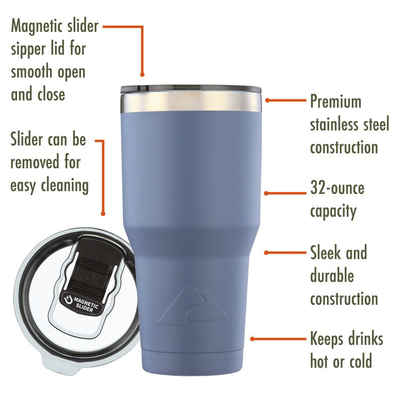 32 oz Stainless Steel Insulated Tumbler - 6 Pack, Indigo Blue