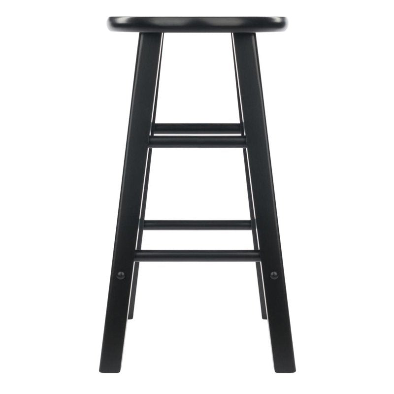 Counter Stools Set of 2 - 24" Height, Black Finish