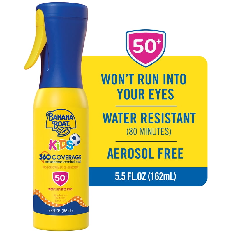 Kids Sunscreen Mist - SPF 50, Refillable Spray, 5.5 fl oz