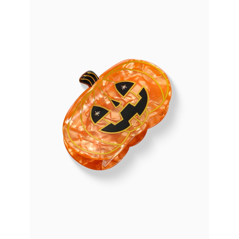 Halloween Pumpkin Claw Hair Clip - Multicolor Jack-O-Lantern Style
