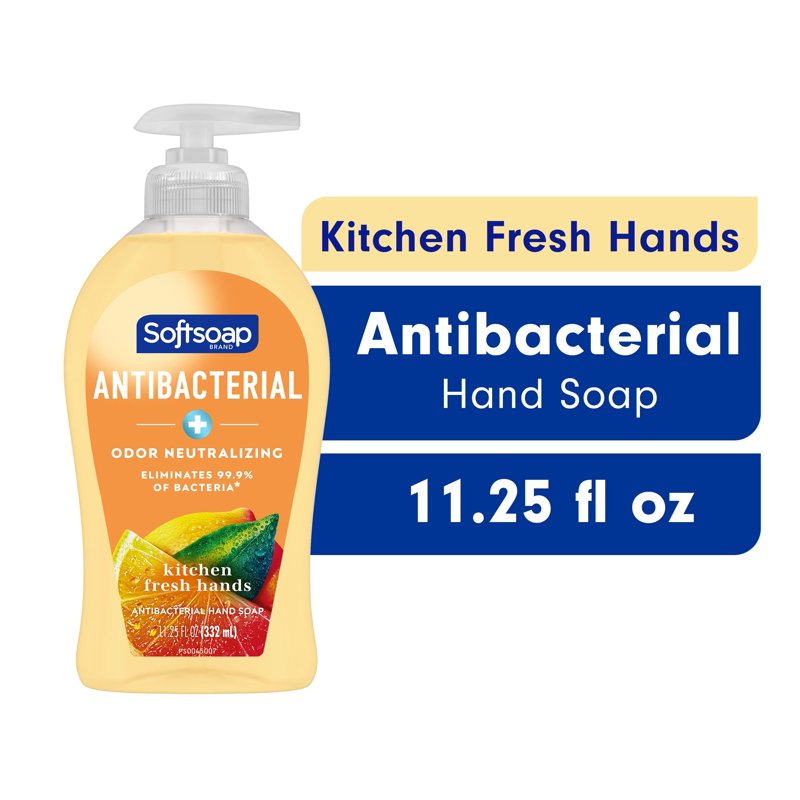 Antibacterial Kitchen Liquid Hand Soap, Odor-Neutralizing, 6-Pack