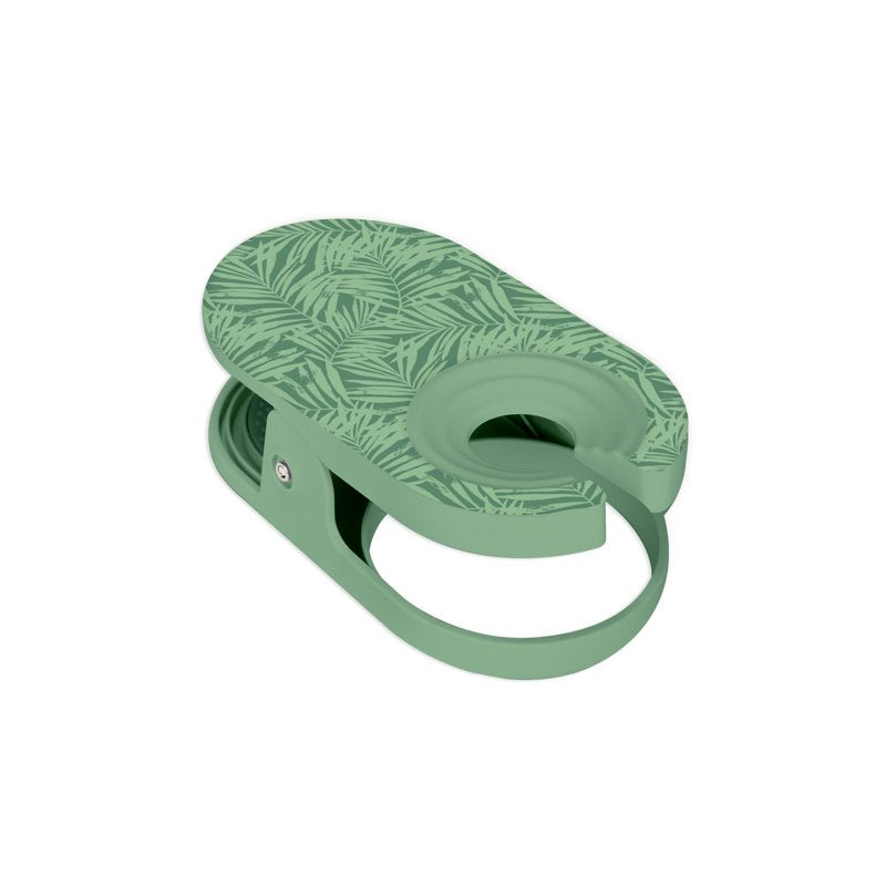 Drink Clip - Green Palm Fronds Pattern for Bottles & Glasses