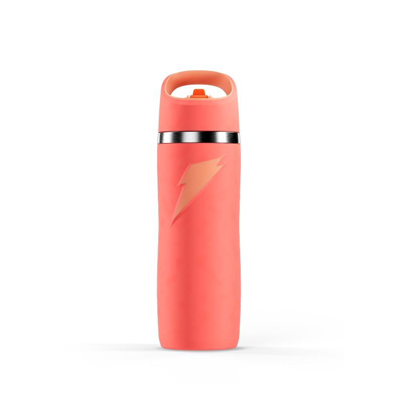 22oz Stainless Steel Water Bottle with Straw Cap - Coral