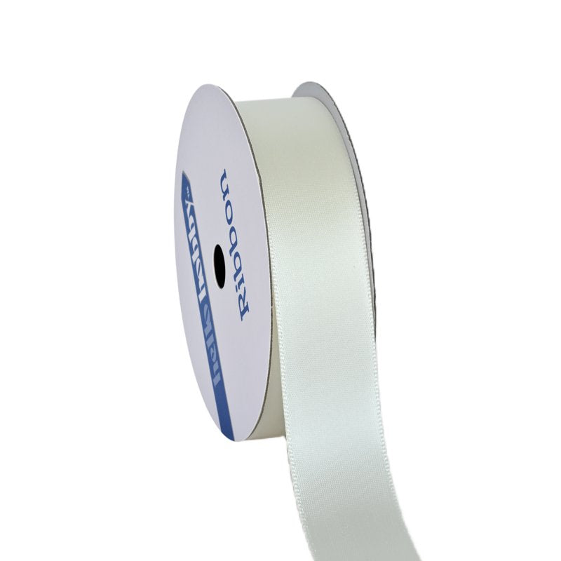 Cream Satin Ribbon 7 Yards - Elegant Crafting & Gift Wrap Accessory