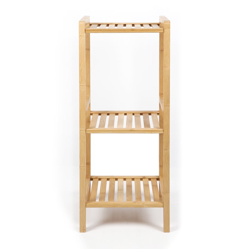 3-Tier Bamboo Freestanding Bathroom Shelf - Space-Saving Storage, 30 in