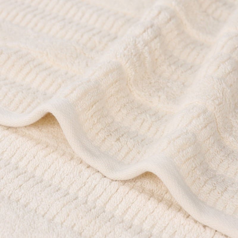 Ivory 9-Piece Cotton & Viscose Blend Towel Set - Soft, Quick Dry Bathroom Towels