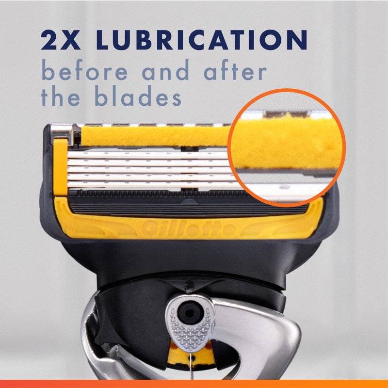 Pro Glide Shield Men's Razor Blade Refills with 5 Antifriction Blades