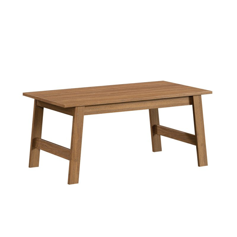 Walnut Finish Wood Rectangle Coffee Table for Living Room