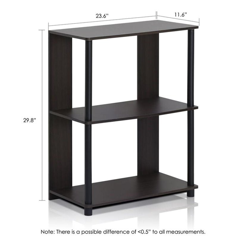 Simple Design Bookcase - Walnut Finish, 15070WNBK