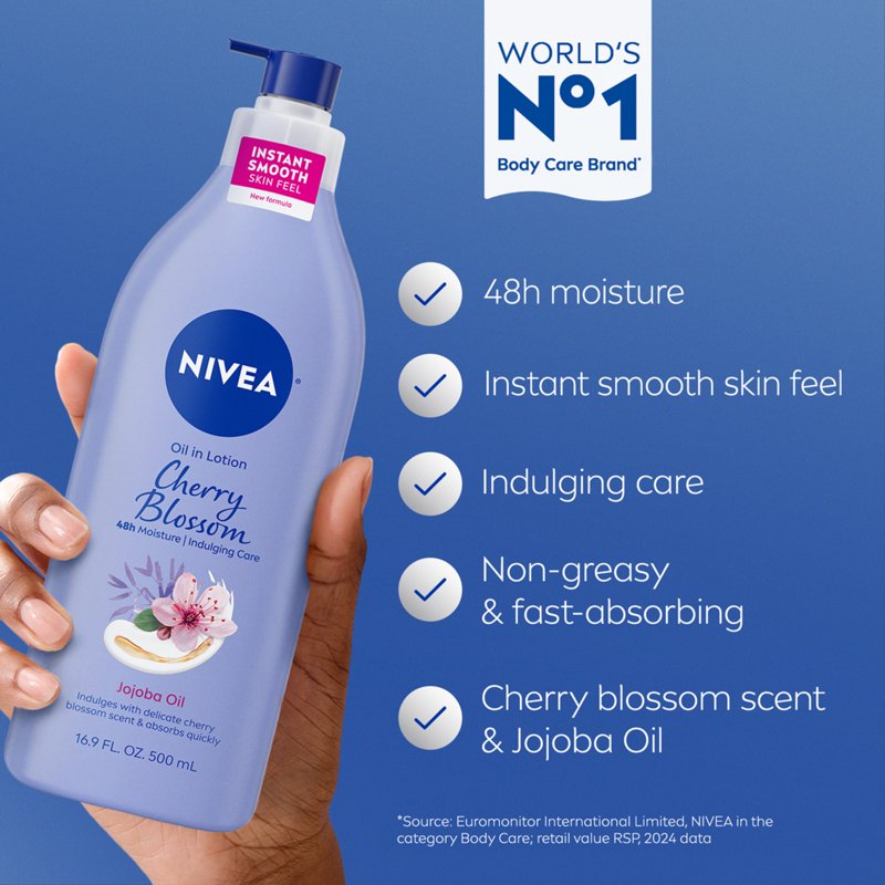 Oil-Infused Hydrating Body Lotion - Fast-Absorbing Moisturizer for Dry Skin