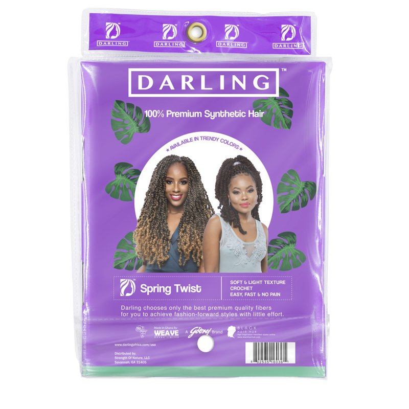 24-Inch Spring Twist Crochet Hair Extensions, Soft Synthetic Braiding Hair