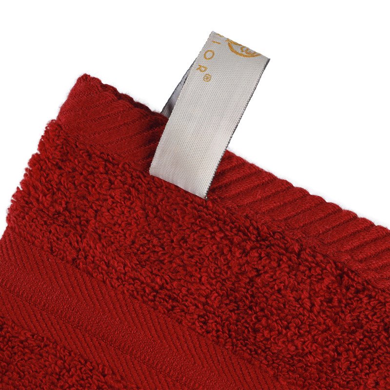 Crimson Superior Smart Dry 12-Piece Cotton Face Towel Set - Quick Dry & Fade Resistant