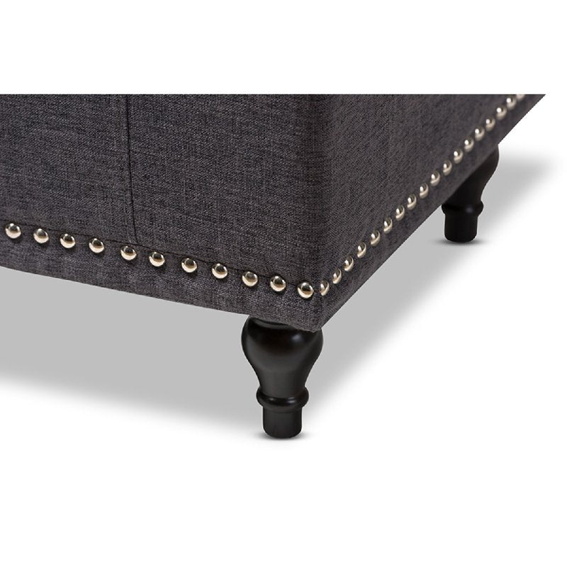 Modern Classic Upholstered Storage Ottoman Bench - Multiple Colors