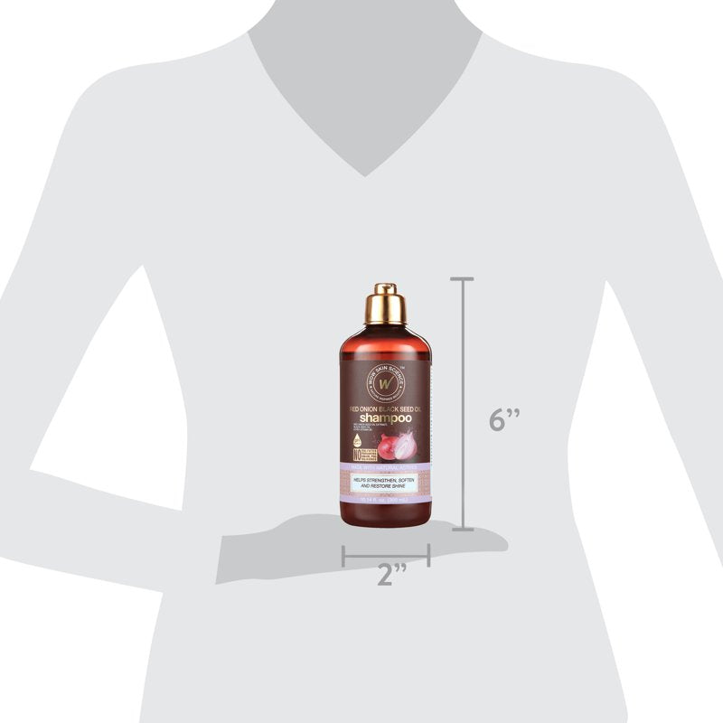 Red Onion Black Seed Oil Shampoo for Hair Growth, Shine & Frizz Control