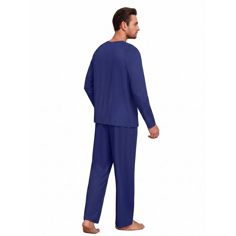 Matching Couple Pajama Sets for Women Men L Navy Blue Cozy Sleepwear