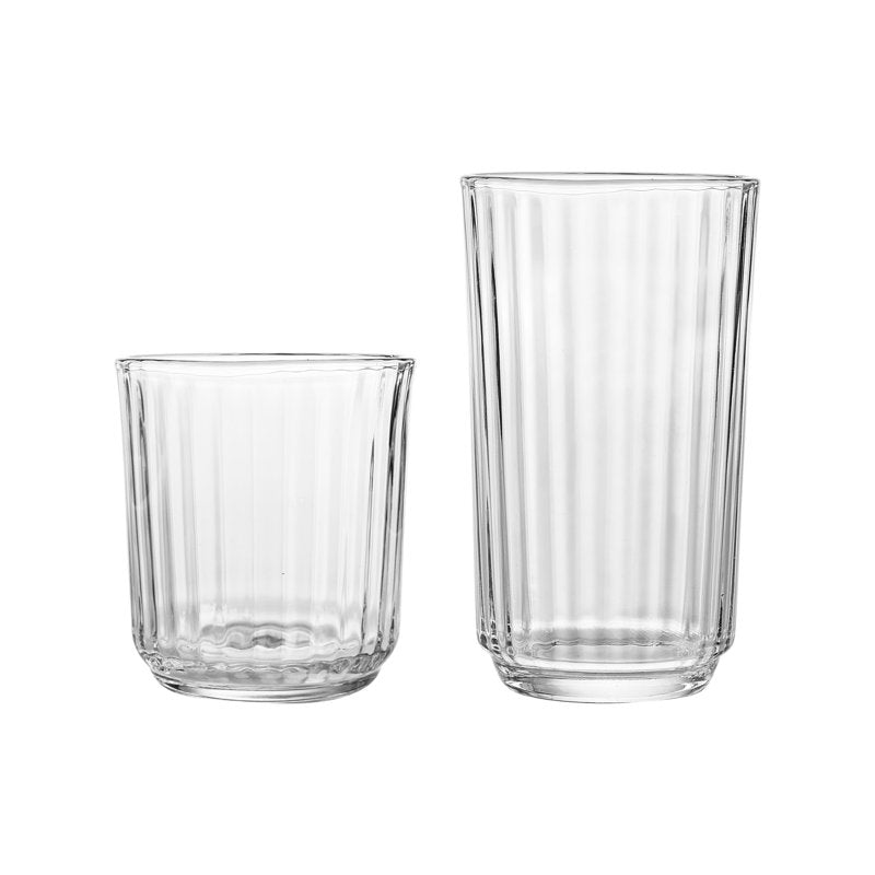 12-Piece Clear Drinkware Set - Elegant Glassware for Any Occasion