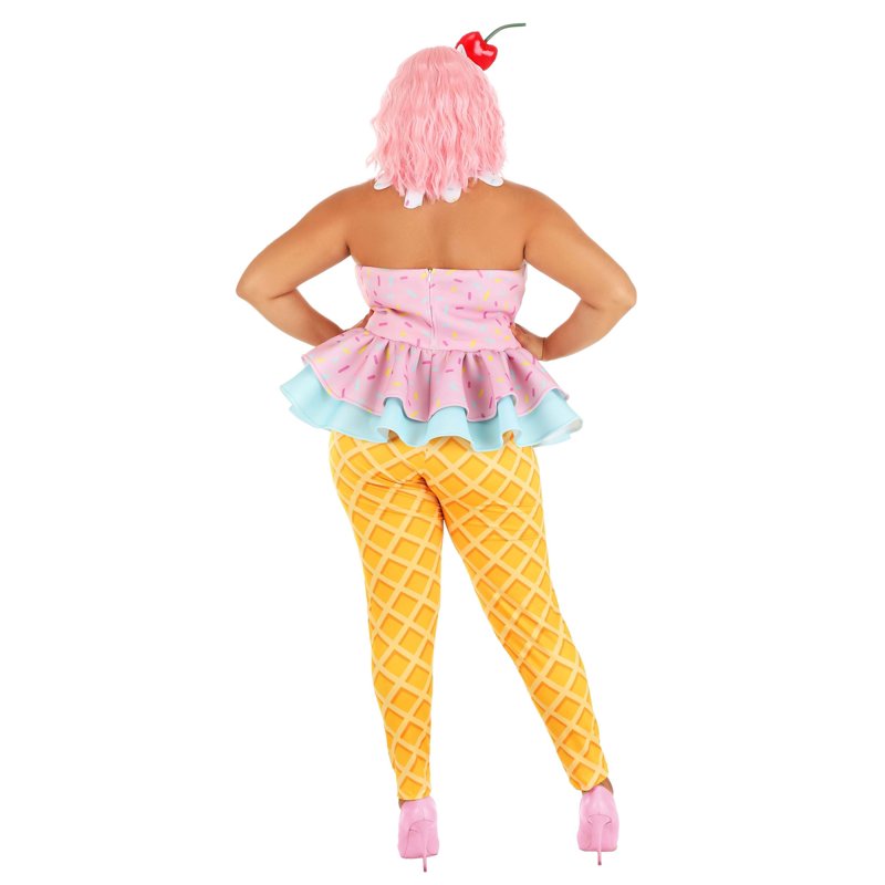 Women's Plus Size Sweet Treat Ice Cream Costume 2X - Fun Costume