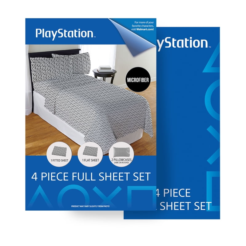 Playstation Game On Player 4 Piece Full Sheet Set for Kids