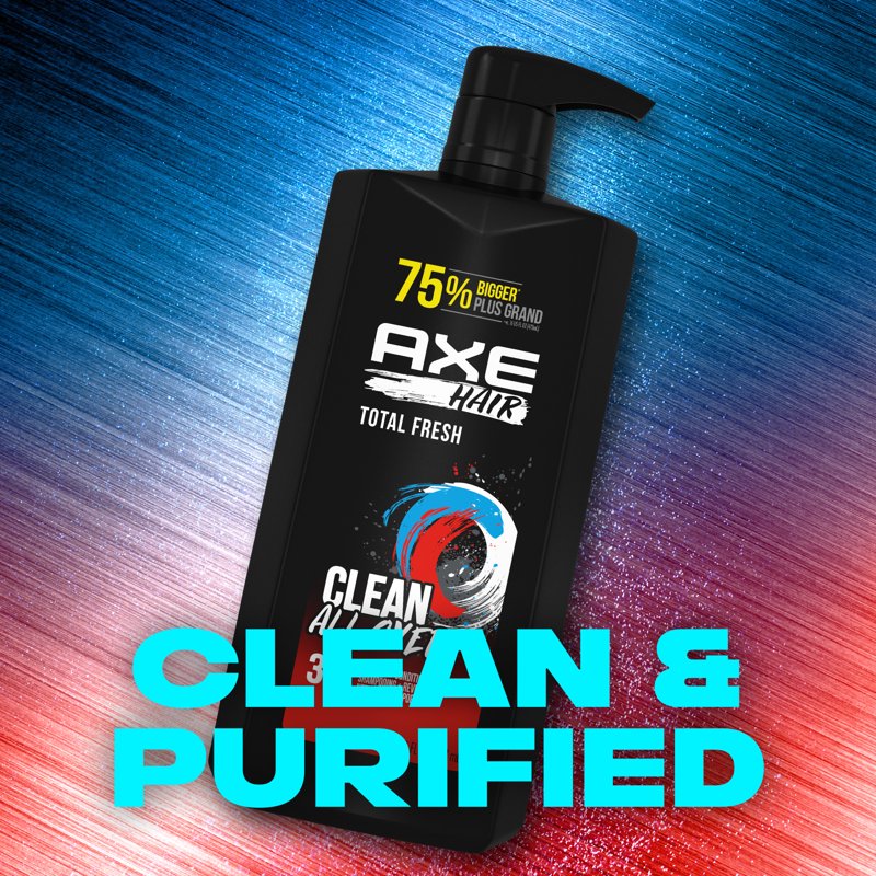 Total Fresh 3-in-1 Shampoo, Conditioner and Body Wash for Men, 28 fl oz