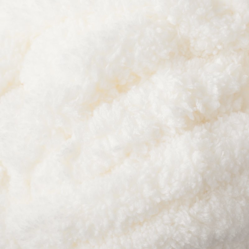 Chunky Chenille Yarn 31.7 Yards - Ivory Super Bulky Polyester Knitting