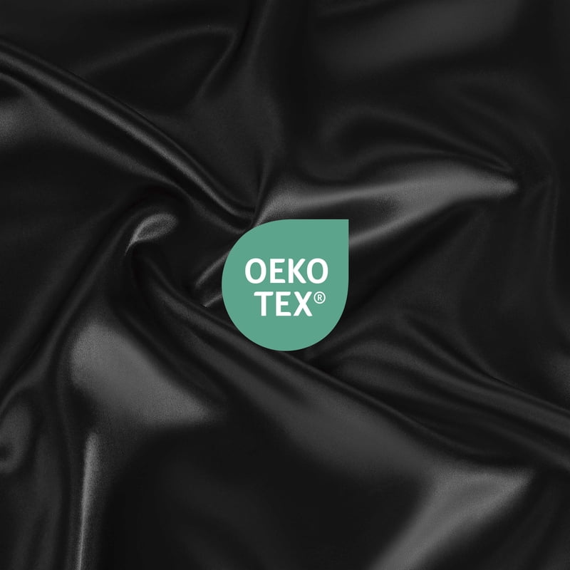 King Black Satin Pillowcase Pair - Luxury Bed Accessory