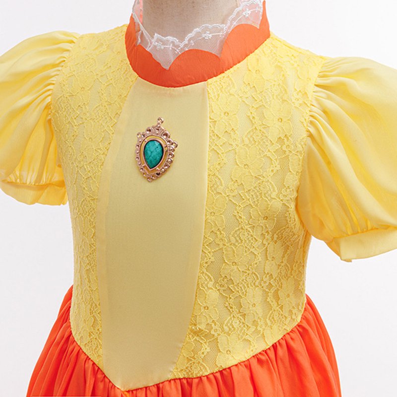Yellow Princess Costume for Girls - Deluxe Dress with Accessories, Size 12 - Halloween & Party Dress Up