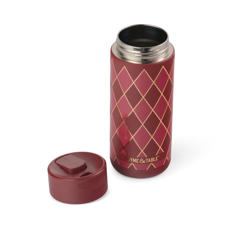 22oz Stainless Steel Coffee Tumbler - Red Diamond
