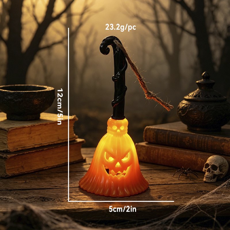 Halloween Pumpkin Witch Light Mini Candle Lamp - Orange Variation #349