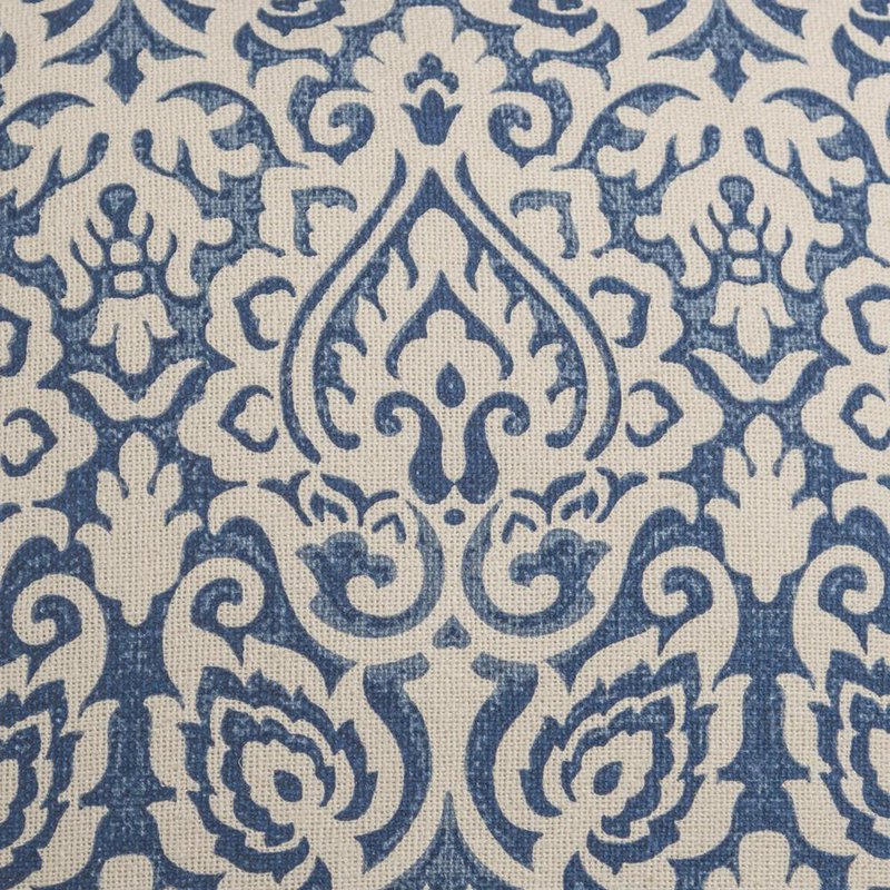 Poly Filled Damask Throw Pillow - Navy, 22x22 Inches, Traditional Style