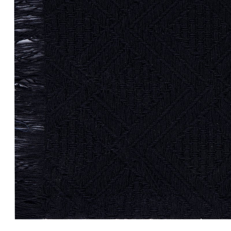 Black Woven Diamond Table Runner - 14" x 72" - 4 Pack
