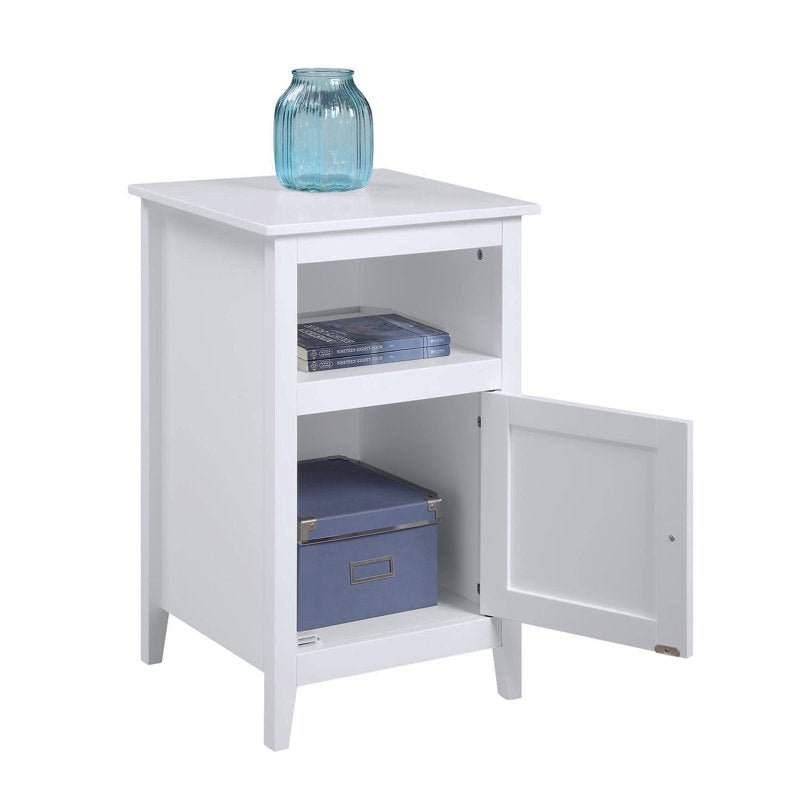 Storage Cabinet End Table with Shelf - Versatile MDF Construction