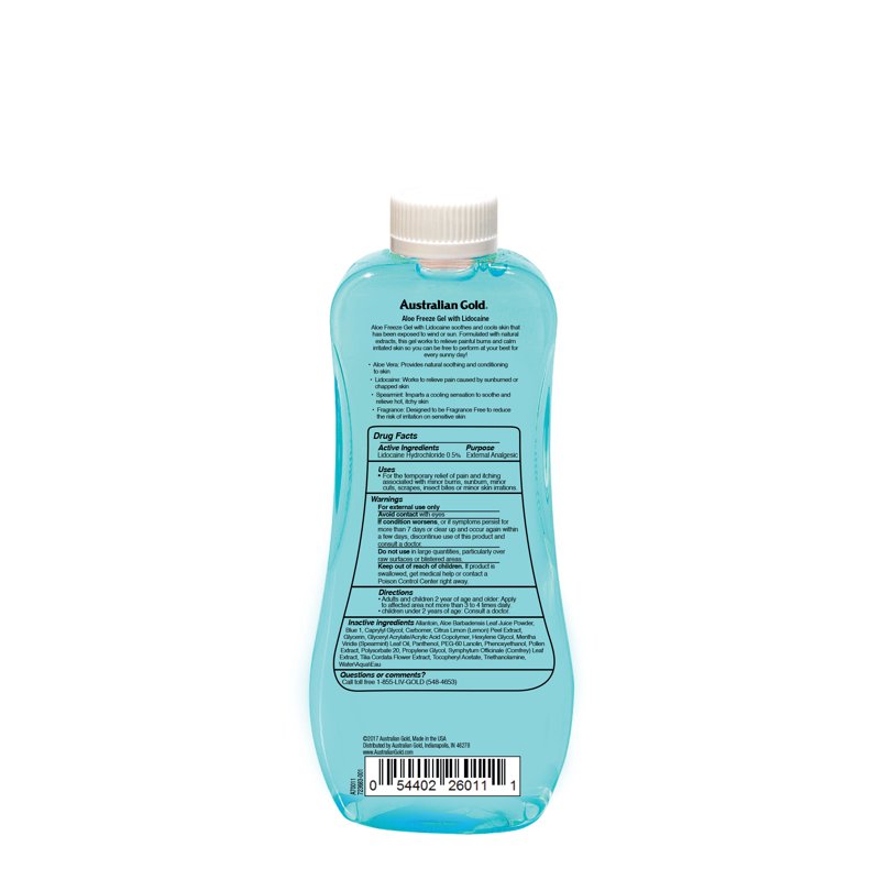 Aloe Freeze Gel with Lidocaine for Pain Relief - 8 fl. oz